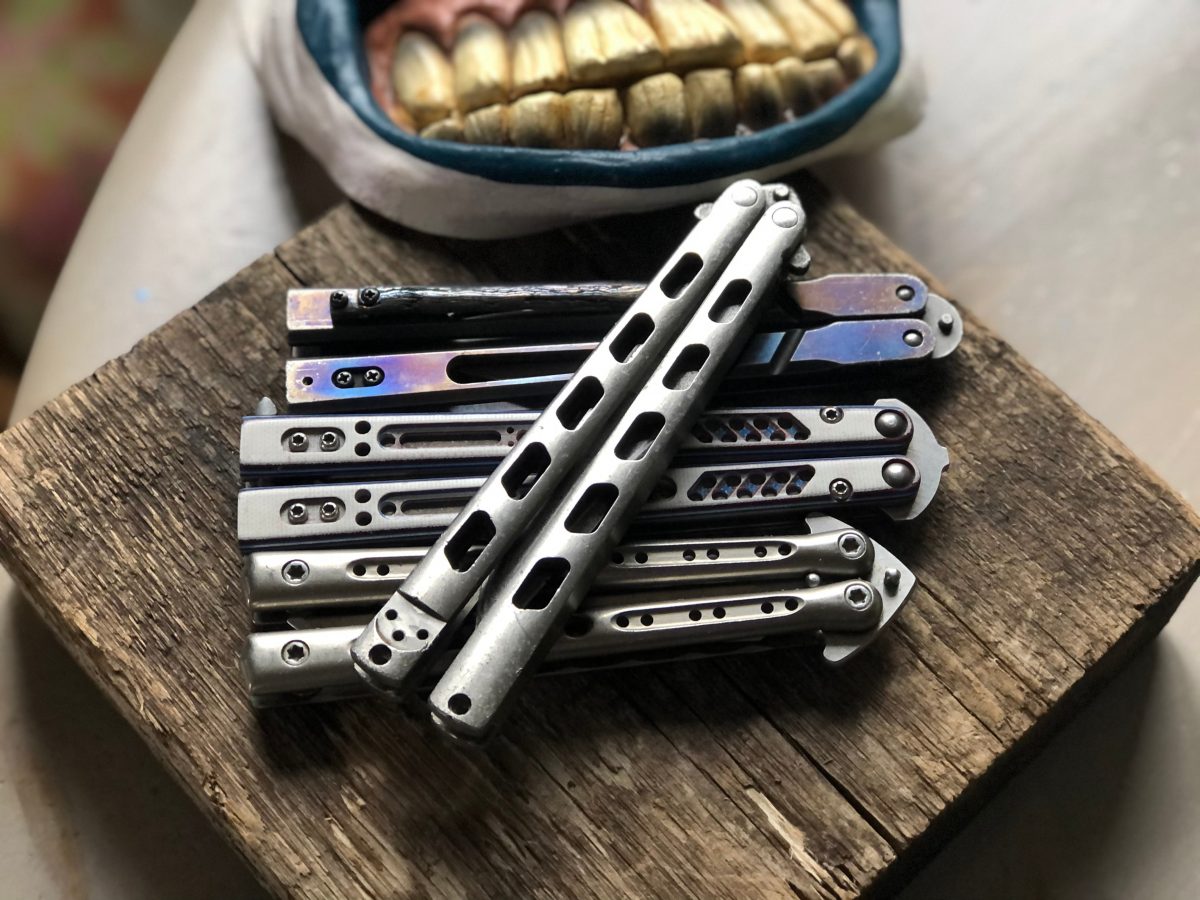 pile of Butterfly Knives